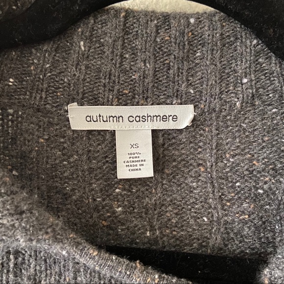 Autumn Cashmere Gray Knit Moto Style Cardigan - Picture 5 of 9